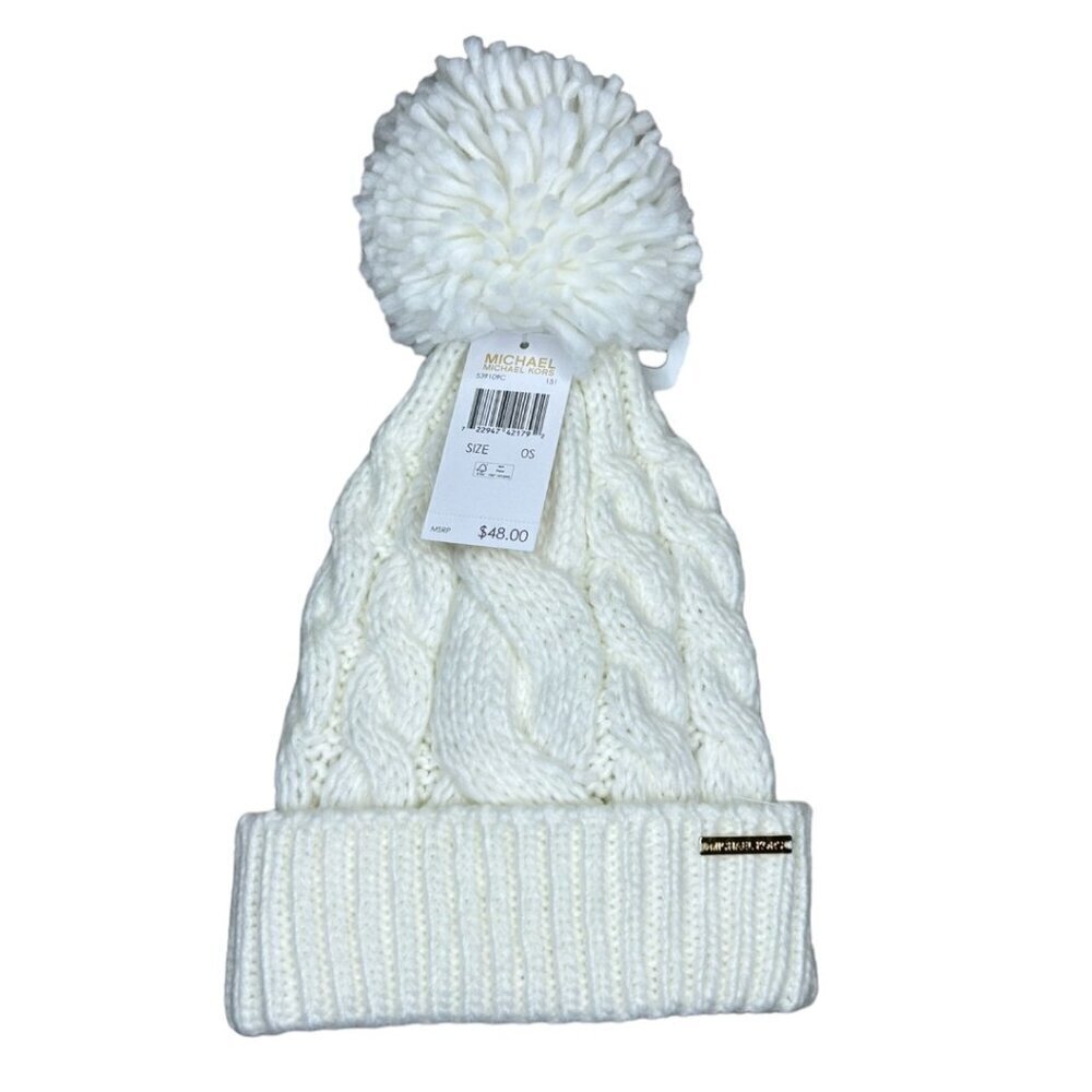 MICHAEL Michael Kors NWT Women's  Cable Knit Cuffed Hat Beanie